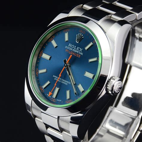 rolex milgauss green used|rolex milgauss 11640 price.